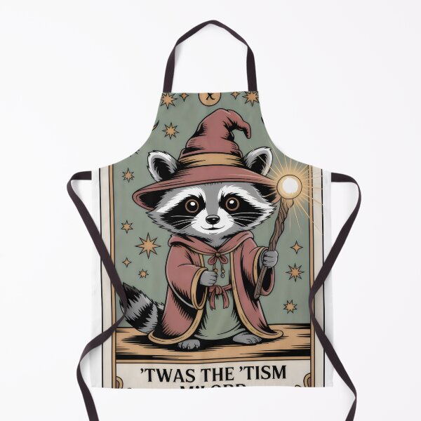 Item preview, Twas The Tism Wizard Raccoon Tarot Card Art designed and sold by Aesthetic Art.