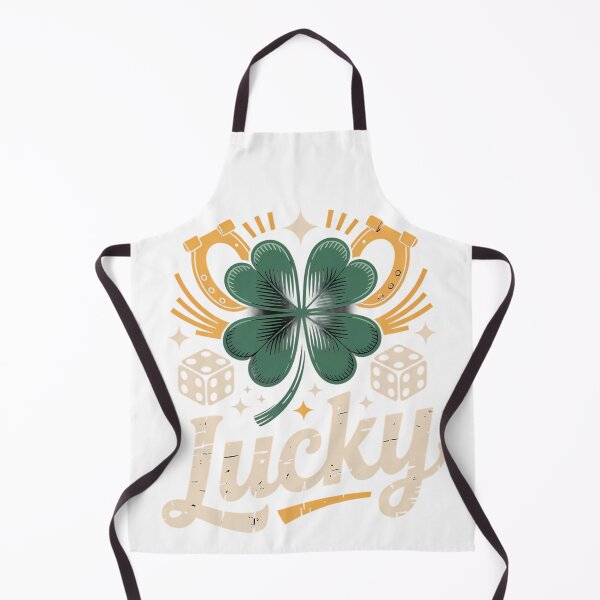 Item preview, Lucky Clover Horseshoe Dice Vintage Graphic designed and sold by SurfGlitch.
