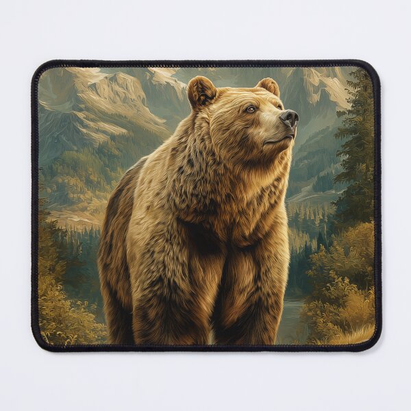 Item preview, Majestic Bear in Mountain Landscape designed and sold by PetsArt.