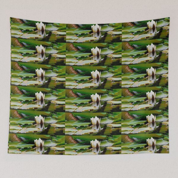 Item preview, White Waterlily Reflection Panorama designed and sold by Violaman.