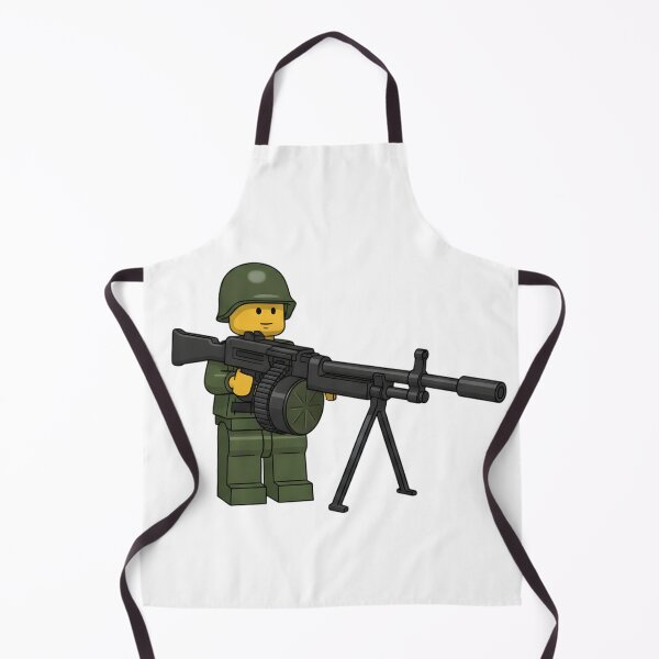 Item preview, LEGO soldier with machine gun designed and sold by Gold Phoenix Adro.