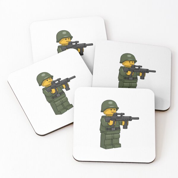 Item preview, LEGO soldier with a gun designed and sold by Gold Phoenix Adro.