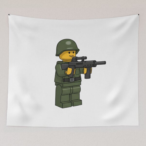 Item preview, LEGO soldier with a gun designed and sold by Gold Phoenix Adro.