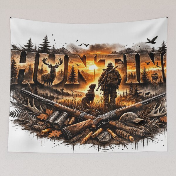 Item preview, HUNTING Sunset Forest Design – Rustic Wildlife Artwork for Hunters designed and sold by RolMerch.