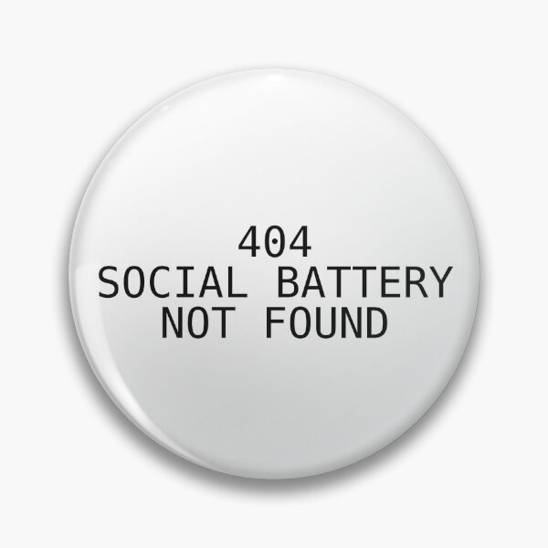 Artikelvorschau, 404 Social Battery Not Found – Tech Humor Monospace entworfen und verkauft von NeonRain24_7.