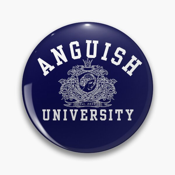 Artikelvorschau, Anguish University – Weiß und Dunkelblau entworfen und verkauft von fabinthelab.