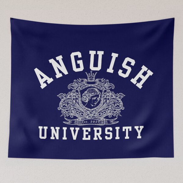 Item preview, Anguish University- White and Dark Blue designed and sold by fabinthelab.