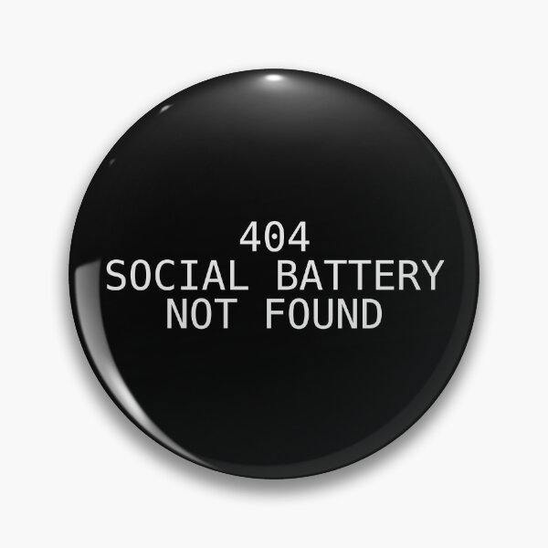 Artikelvorschau, 404 Social Battery Not Found – Tech Humor Monospace entworfen und verkauft von NeonRain24_7.