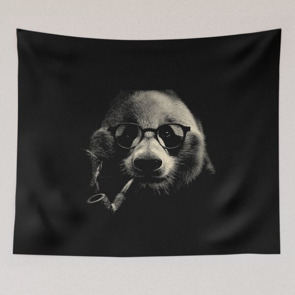 Item preview, Sophisticated Giant Panda Wearing Glasses Smoking Pipe designed and sold by k3rstman1.