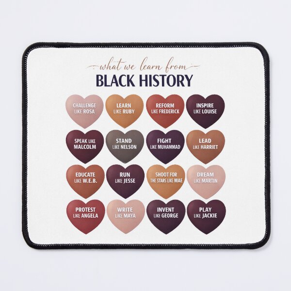 Item preview, Modern Black History Inspirational Heart Grid – Learn From 16 Legends designed and sold by ARTCREATESHOP.
