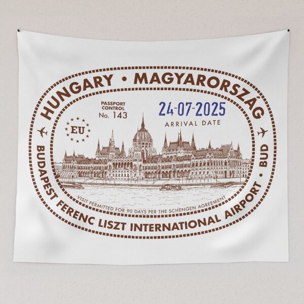 Item preview, Passport Stamp - Budapest, Hungary designed and sold by travelwitheric.