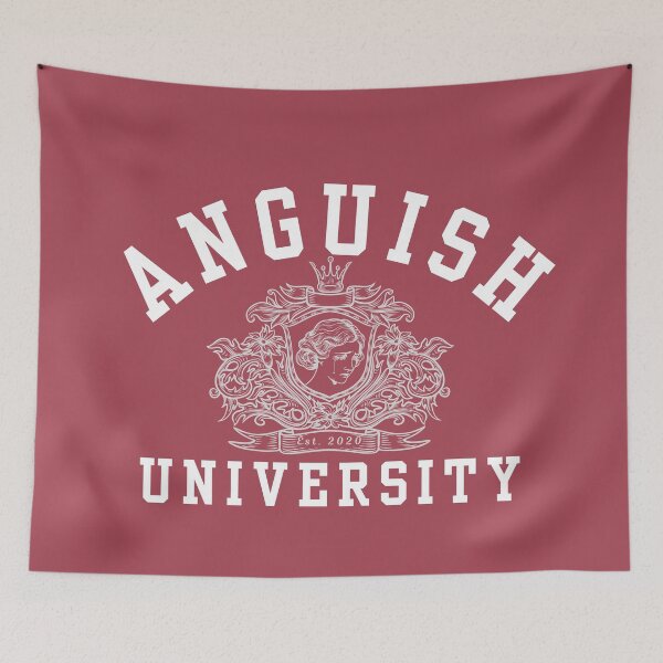 Item preview, Anguish University- White and Dusty Rose designed and sold by fabinthelab.