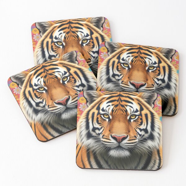 Item preview, Tiger Face Tiger Head Tiger Flowers designed and sold by jp80xx.