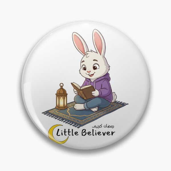 Item preview, Little Believer - Cute Ramadan Bunny on Prayer Rug designed and sold by Ahmed-G-Designs.