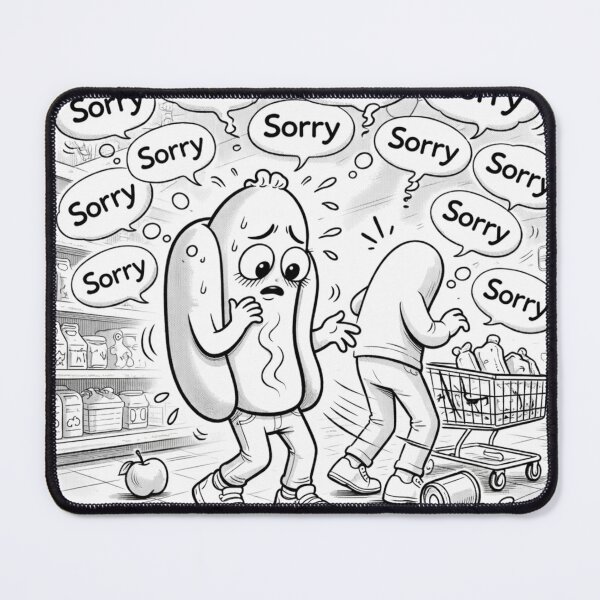 Item preview, Sorry Sorry Sorry – People Pleaser Hot Dog | Funny Apology Meme designed and sold by ComedyInkFactor.