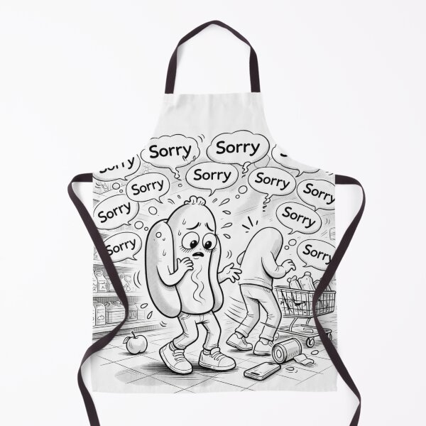 Item preview, Sorry Sorry Sorry – People Pleaser Hot Dog | Funny Apology Meme designed and sold by ComedyInkFactor.