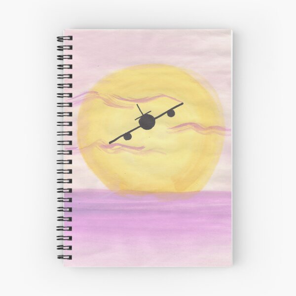 Artikelvorschau, Flugzeug fliegt in den Sonnenuntergang entworfen und verkauft von JennyRoseArt.