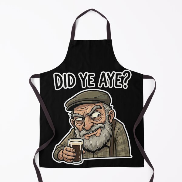 Item preview, Did Ye Aye? Funny Scottish Sarcasm Skeptical Man with Pint Graphic designed and sold by Loom on the Loch.