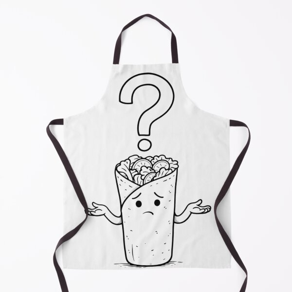 Item preview, Confused Burrito – “I Don’t Know” Shrug | Cute Minimal Line Art designed and sold by ComedyInkFactor.