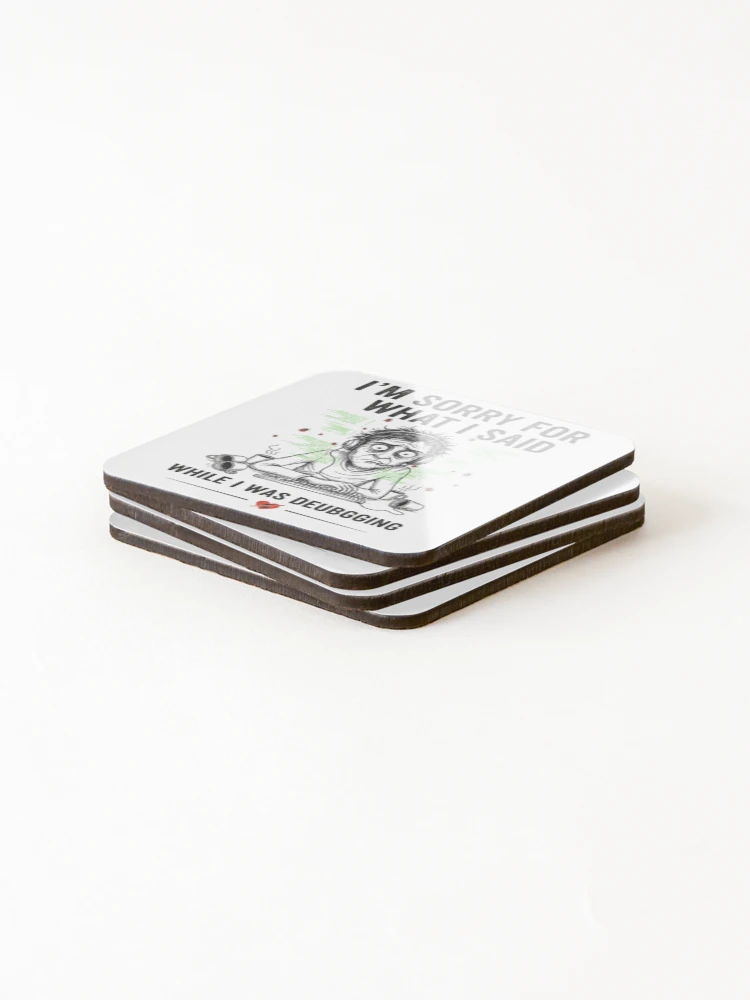 Thumbnail 4 of 5, Coasters (Set of 4), Classic Debugging Problem Every Developer Went Through designed and sold by thecodingcorner.