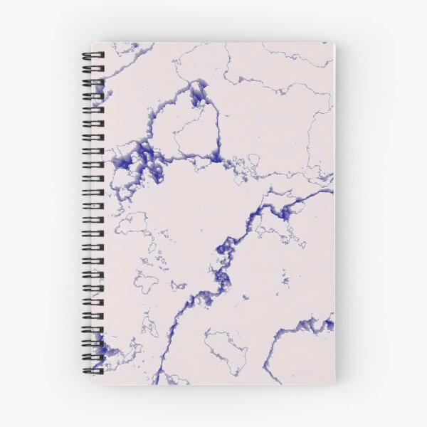 Item preview, Light abstract surface with branching blue fractal cracks designed and sold by ScreenPin.