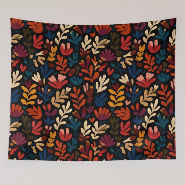 Item preview, Pop Art Flowers Vintage Floral Boho Pattern designed and sold by SecretDicer.