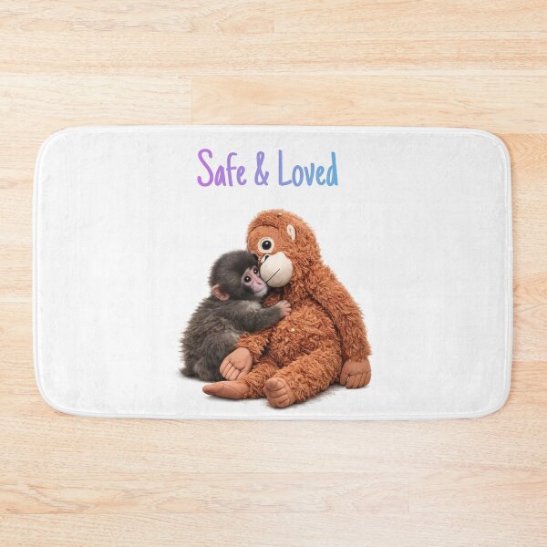 Item preview, Punch Baby Monkey Hugging Orangutan Plushie Viral Cute Monkey - safe place designed and sold by t-patterns.