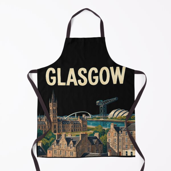 Item preview, Glasgow City Skyline Vintage Travel Poster Scottish Landmark Art designed and sold by Loom on the Loch.