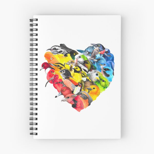 Aperçu de l'œuvre Collecte de fonds ACLU Coeur d'oiseau arc-en-ciel créée et vendue par LauraWolfArtist.