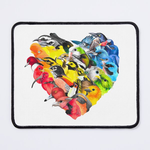 Item preview, ACLU Fundraiser Rainbow Bird Heart designed and sold by LauraWolfArtist.