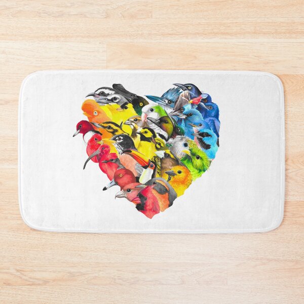 Item preview, ACLU Fundraiser Rainbow Bird Heart designed and sold by LauraWolfArtist.