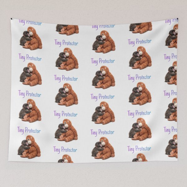 Item preview, Punch Baby Monkey Hugging Orangutan Plushie Viral Cute Monkey  designed and sold by t-patterns.
