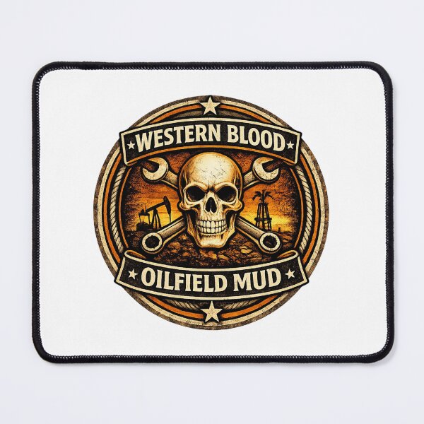 Item preview, ?️ Western Blood, Oilfield Mud – Vintage Operator Badge designed and sold by DigiWoosh.