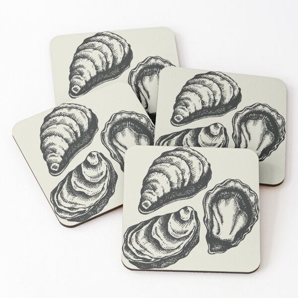 Item preview, Three Vintage Oyster  designed and sold by BronikowskiART.