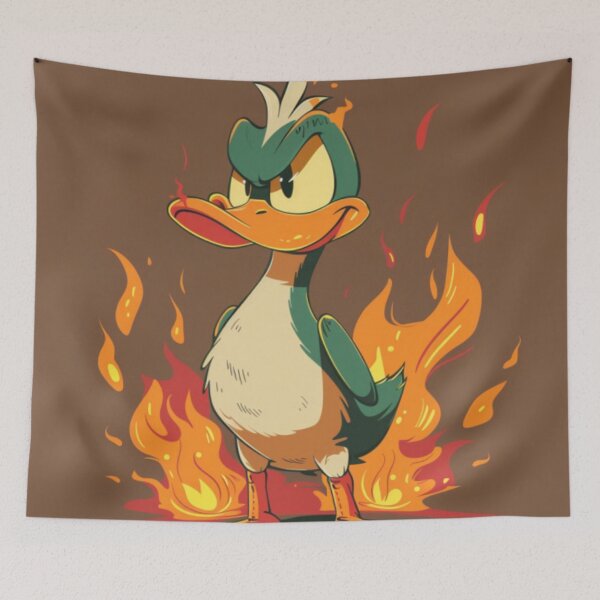 Item preview, Sassy Duck Reactions – Savage Fire Duck Meme Cartoon Character Art designed and sold by MiraLumeStudio.