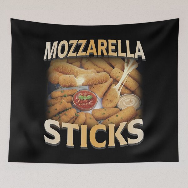 Item preview, Mozzarella Sticks Funny Foodie Meme Shirt Vintage 90s Snack Lover Sarcastic Tee designed and sold by LessIsLoud.