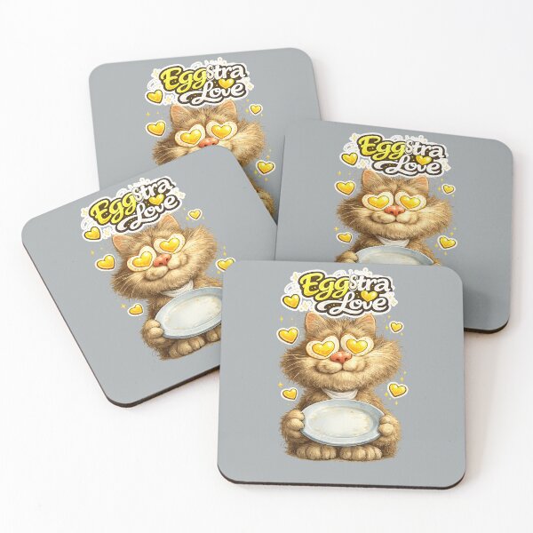 Item preview, Cat and scrambled eggs. Eggstra love. Funny art . designed and sold by Natart1004.