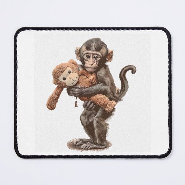 Item preview, Baby Monkey Hugging Plush T-Shirt, Cute Lonely Monkey Graphic Tee, Emotional Animal Lover Shirt, Vintage Style Gift designed and sold by HavArt.