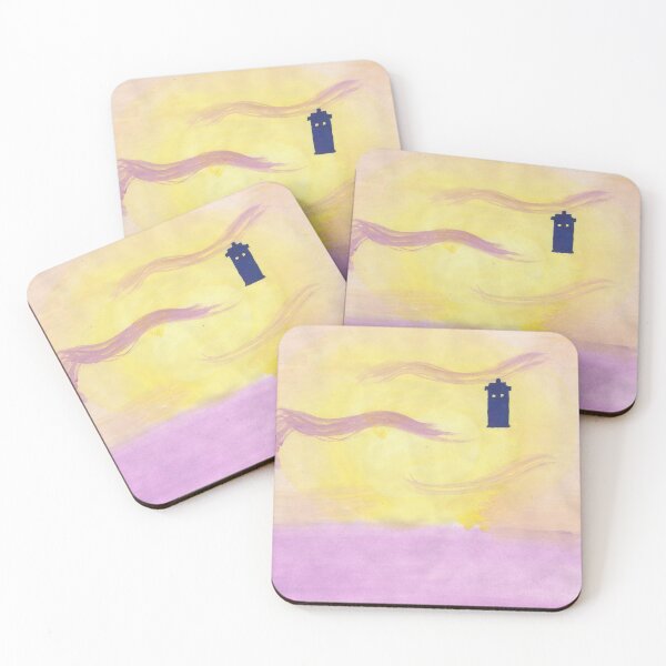 Item preview, Unidentified Flying Blue Box at Sunset designed and sold by JennyRoseArt.