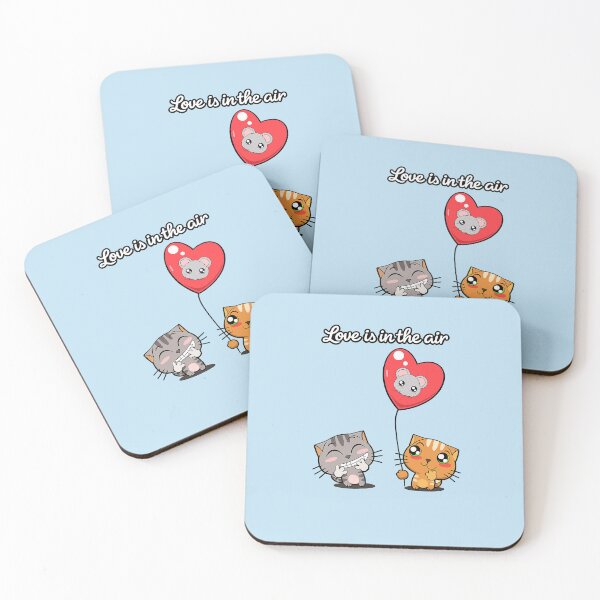 Item preview, Cute kitten. Funny art .Love is in the air. designed and sold by Natart1004.
