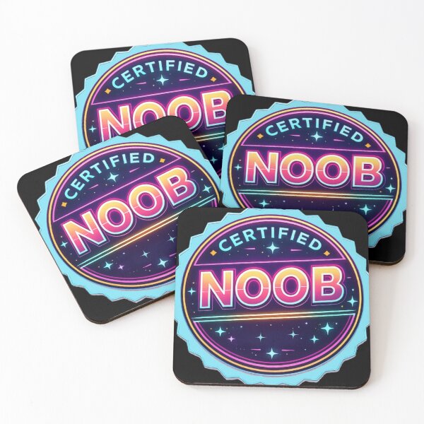 Item preview, Certified Noob – Neon Retro Badge designed and sold by Nol1ytv.