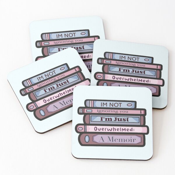 Item preview, I'm Not Ignoring you, I'm Just Overwhelmed  - Stack of Books designed and sold by YesButNo Design.