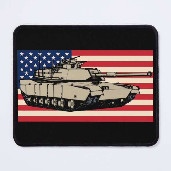 Item preview, Vintage M1 Abrams Tank Drawing American Flag designed and sold by MilitaryMart.