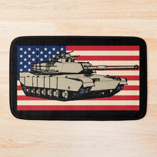 Item preview, Vintage M1 Abrams Tank Drawing American Flag designed and sold by MilitaryMart.
