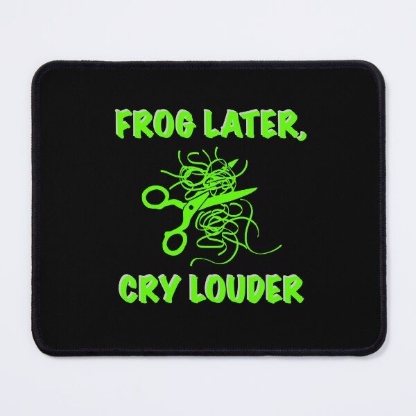 Item preview, Frog Later, Cry Louder – Neon Green designed and sold by ArtyWares.