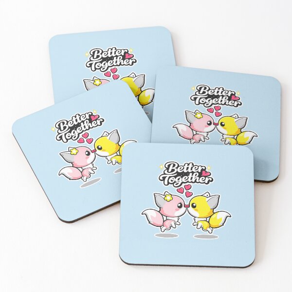 Item preview, Foxes with hearts and flowers. Funny art .Better together. designed and sold by Natart1004.