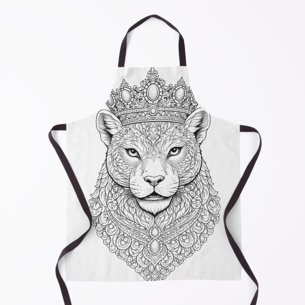 Item preview, Puma Mandala Royal Line Art. designed and sold by Nika Art Studio.