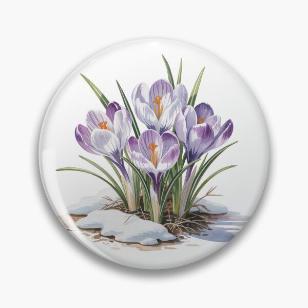 Item preview, Crocuses Emerge from Melting Snow designed and sold by jkrphoto.