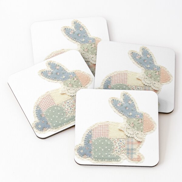 Item preview, Pastel Patchwork Bunny Appliqué Easter Design designed and sold by M&A Design House.