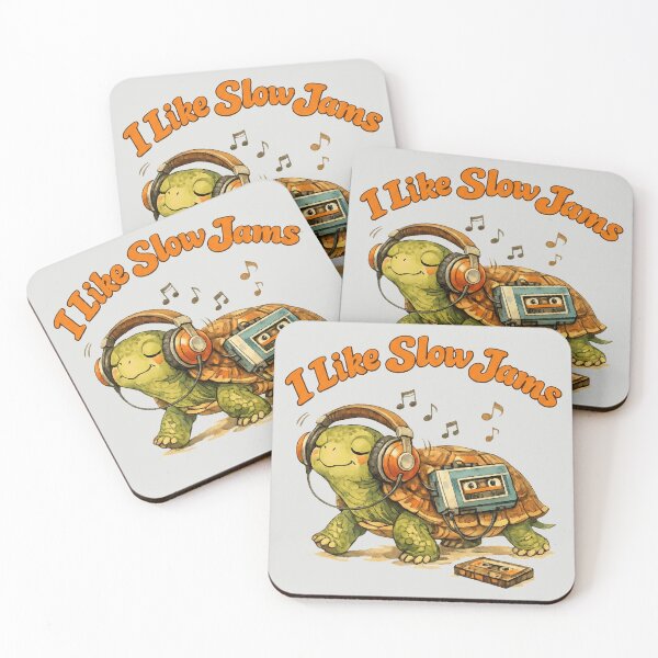 Item preview, I Like Slow Jams - Retro Turtle Cassette Tape designed and sold by DigitalGlade.